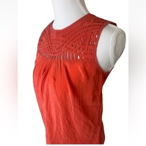 Banana Republic 100%Silk Sleeveless Orange Blouse